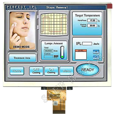 8 بوصة TFT LCD عرض وحدة IPS زاوية مشاهدة كاملة 1024x768 مع واجهة LVDS