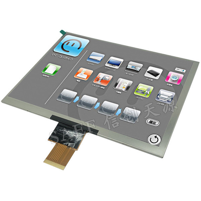 واجهة LVDS 8 بوصة IPS TFT LCD Module 1024x768 دقة زاوية مشاهدة كاملة