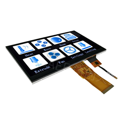 7 بوصات IPS TFT LCD تعمل باللمس 1024x600 بزاوية عرض كاملة واجهة RGB