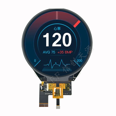 شاشة LCD دائرية مقاس 800x800 IPS ، واجهة MIPI TFT LCD بحجم 3.4 بوصة مع CTP