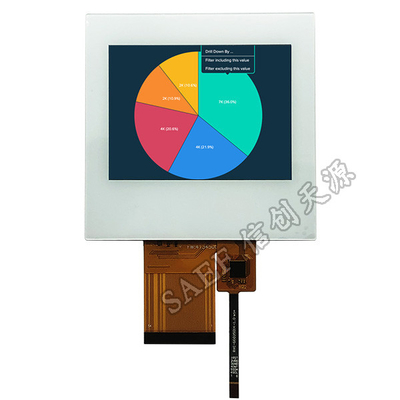 شاشة QVGA مقاس 3.5 بوصات PCAP TFT 320x240 شاشة لمس RGB أفقي HX8238 54 دبوس