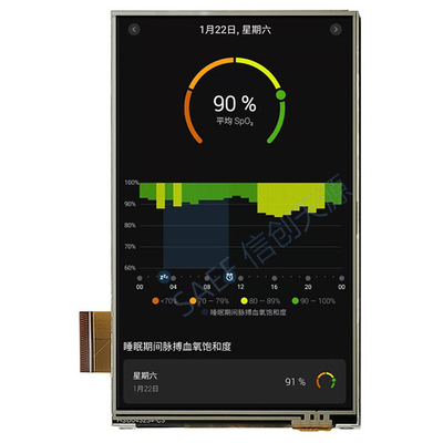 480x800 IPS 4.3 بوصة شاشة TFT LCD واجهة Mipi 45 دبابيس مع لوحة تعمل باللمس مقاومة