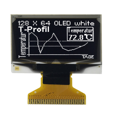 عرض سلبي OLED 128x64 0.96 بوصة رسومات SSD1306 شاشة أمامية بيضاء