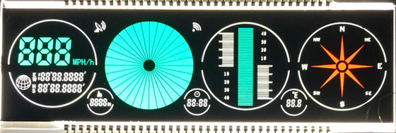 شاشة LCD أحادية اللون بإضاءة خلفية بيضاء وأزرق VATN مع طباعة حريرية باللون الأخضر والأحمر