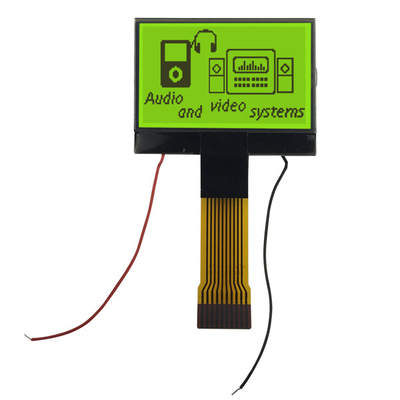 شاشة عرض LCD STN الرسومية COG 128x64 مع لون خلفية أصفر أخضر