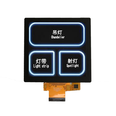 شاشة TFT صناعية مربعة 4 بوصات 480x480 40 دبوسًا لأتمتة المنزل، شاشة LCD مربعة 4 بوصات مع PCAP Touch