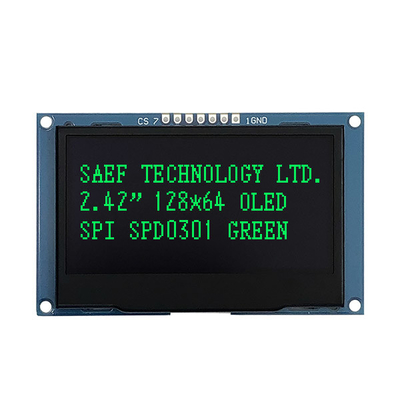 وحدة عرض OLED 128 × 64 نقطة 2.4 "2.42" شهادة ISO9001 ISO14000