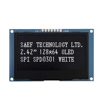 وحدة عرض OLED 128 × 64 نقطة 2.4 "2.42" شهادة ISO9001 ISO14000