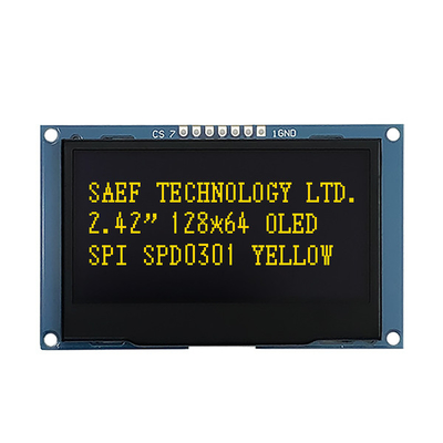 وحدة عرض OLED 128 × 64 نقطة 2.4 "2.42" شهادة ISO9001 ISO14000