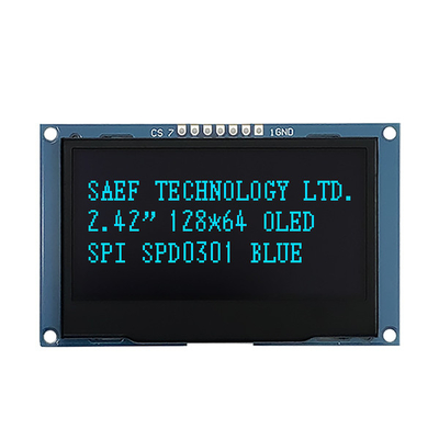 وحدة عرض OLED 128 × 64 نقطة 2.4 "2.42" شهادة ISO9001 ISO14000