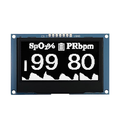 2.42 بوصة 128x64 وحدات عرض OLED مع واجهة SPI وألوان الخط الأبيض والأزرق