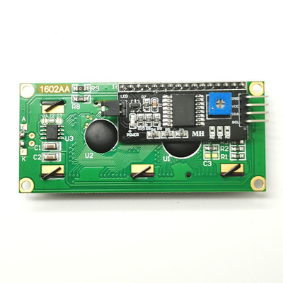 واجهة I2C مقاس 16 × 2 شاشة عرض LCD زرقاء 5 فولت عدد 4 دبابيس