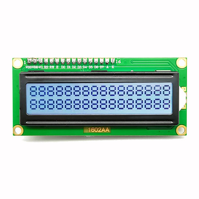 واجهة I2C مقاس 16 × 2 شاشة عرض LCD زرقاء 5 فولت عدد 4 دبابيس