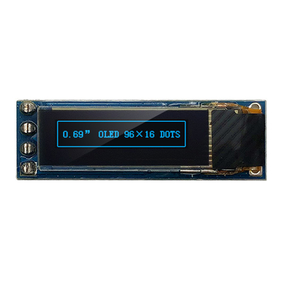 4 دبابيس 96x16 OLED وحدة العرض 0.69 بوصة I2C IIC SSD1306 3V 5V متوافق