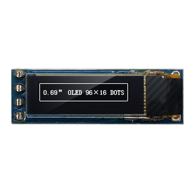 4 دبابيس 96x16 OLED وحدة العرض 0.69 بوصة I2C IIC SSD1306 3V 5V متوافق
