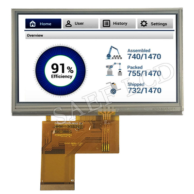 4.3 "بوصة LCD TFT شاشة 480x272 IPS كامل زاوية الرؤية واجهة RGB مع لوحة اللمس مقاومة شاشة LCD TFT