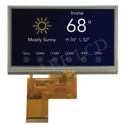 480x272 LCD TFT 4.3 بوصة 40 PINS IPS زاوية عرض كاملة واجهة RGB