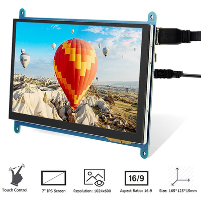 شاشة Raspberry Pi4 HDMI 7 بوصة TFT LCD 800x480 نقطة مع لوحة تعمل باللمس بالسعة