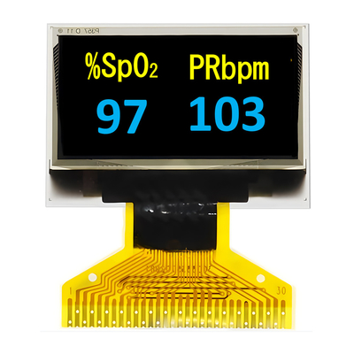 لون مزدوج أصفر + أزرق 0.96 بوصة رقيقة شاشة OLED واجهة SPI