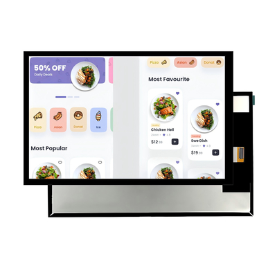 شاشة TFT صناعية مقاس 10.1 بوصة بدقة 800x1280 LVDS مع لمس PCAP (SFTO1010YX-7239BCT) - IPS، درجة حرارة واسعة، RoHS/REACH