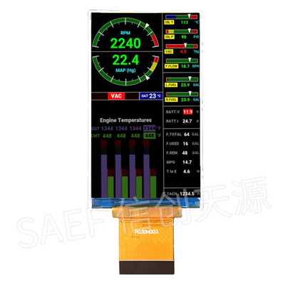 360x640 IPS 3 بوصة TFT LCD وحدة عرض زاوية مشاهدة كاملة مع واجهة RGB
